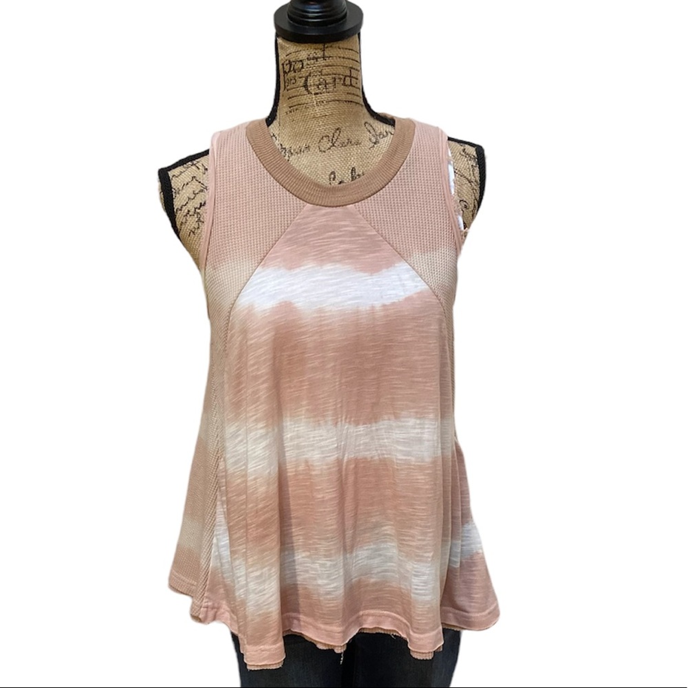 Pol pink/ white tank top